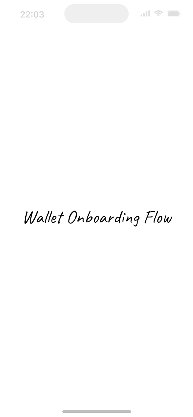 Wallet Onboarding Flow